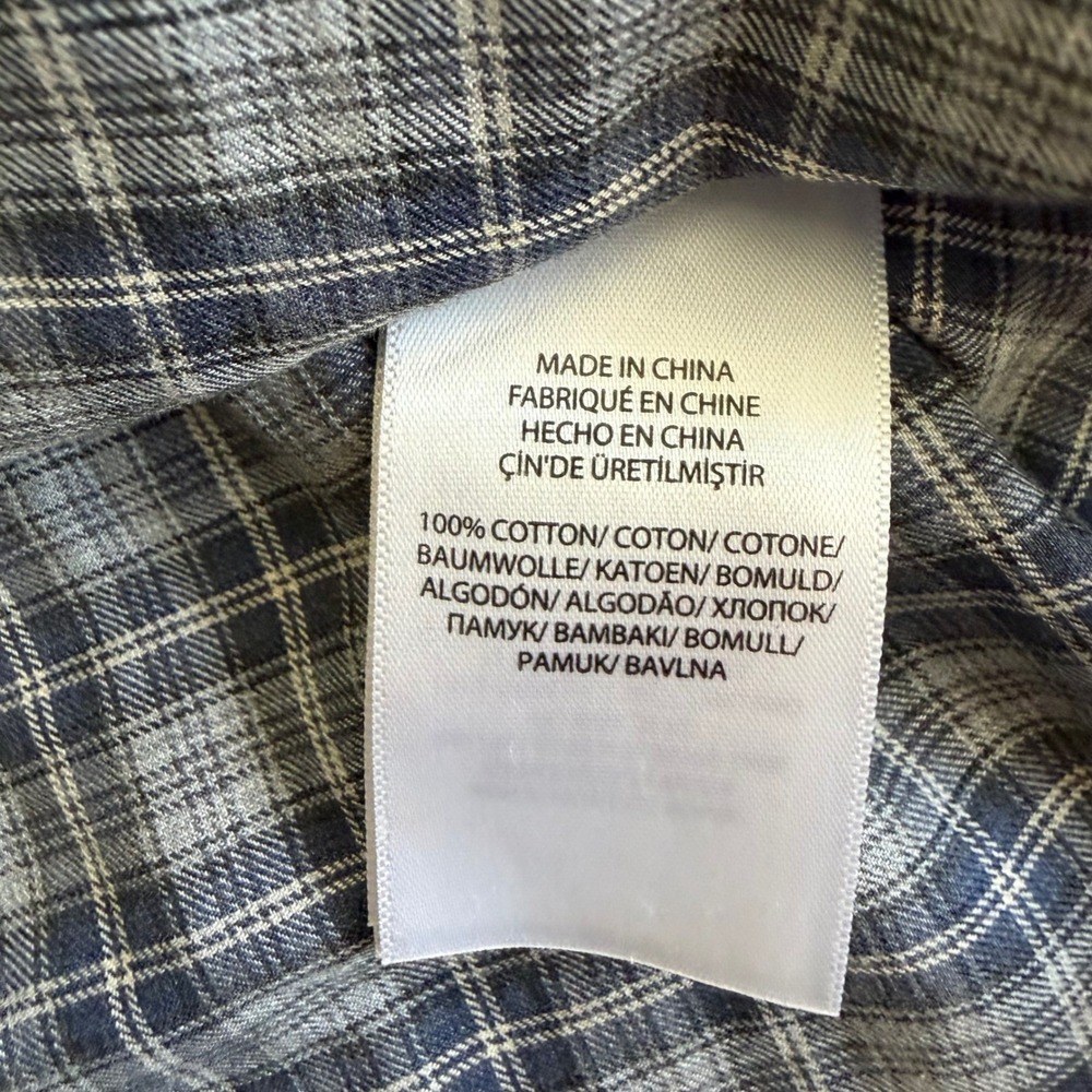 Ralph Lauren Mens XXL Plaid Button Down Shirt Blue Grey Long Sleeve 710671906001 - Picture 8 of 9